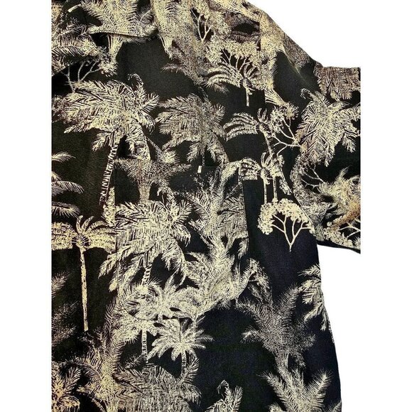 VTG La Cabana Hawaiian Shirt 2XL All Night Long Linen Blend Short Sleeve Mens - Picture 4 of 6